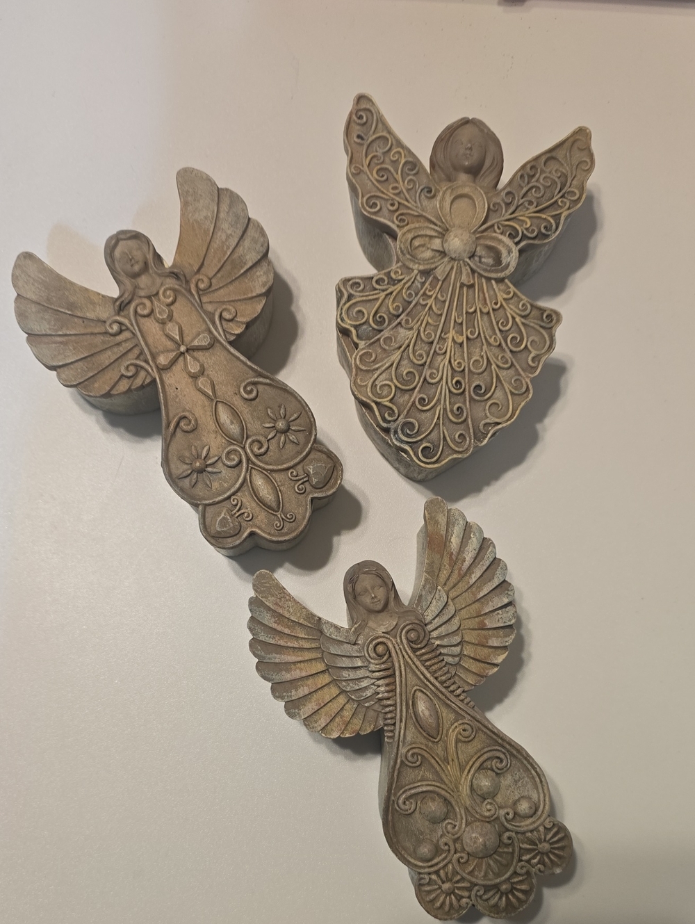 Polystone Angel Trinket Box Set